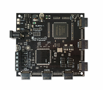 Picture of E-blocks2 FPGA board