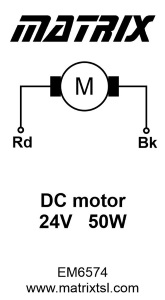 DC motor label
