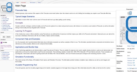 screenshot of the Flowcode wiki
