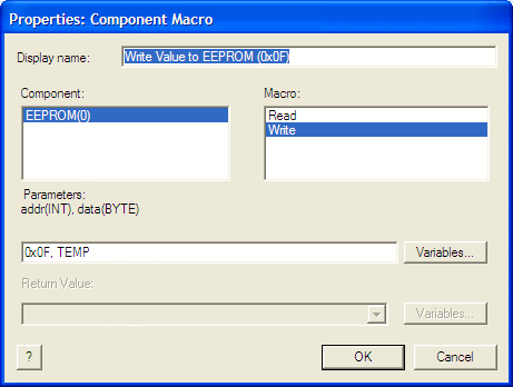 EEPROM Macro Call Configuration