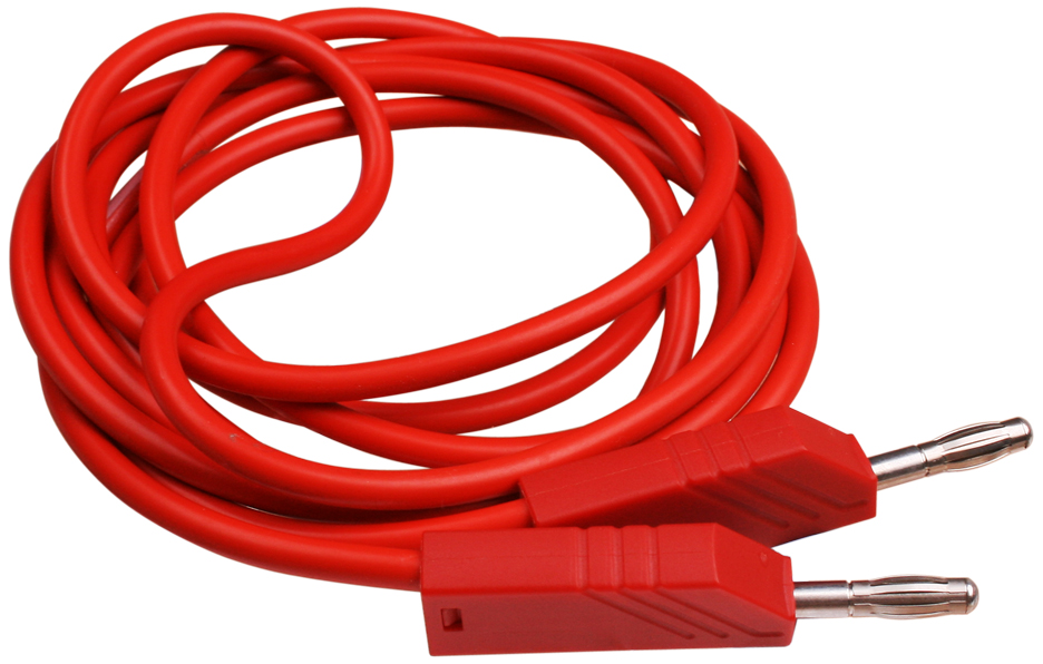 Picture of Lead, red, 2000mm, 4mm to 4mm plug