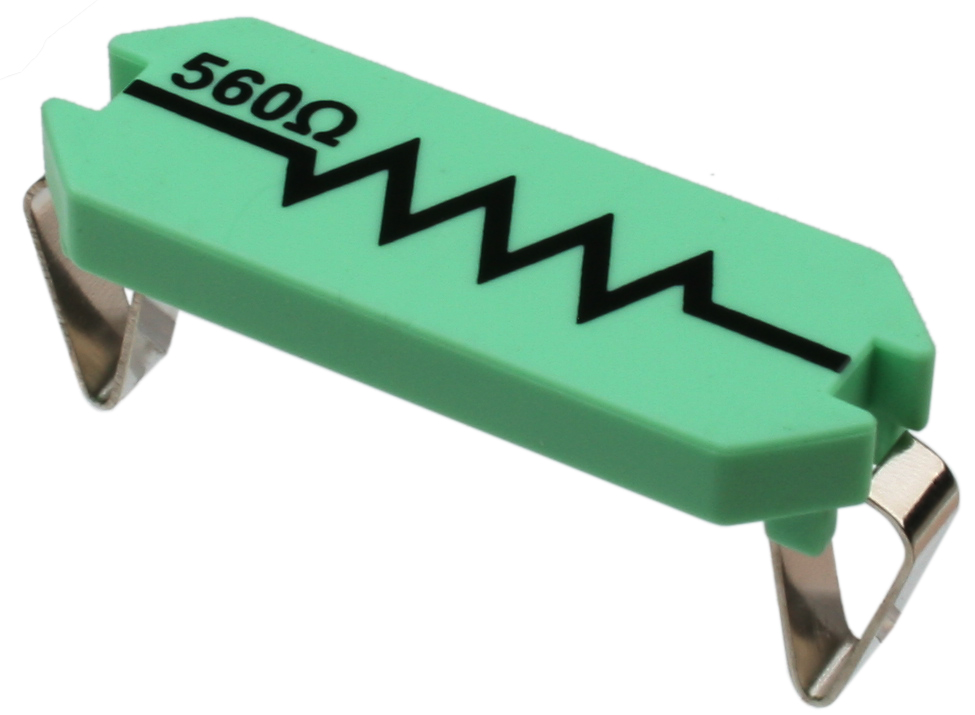 Picture of Resistor, 560 ohm, 1/4W, 5% (ANSI)